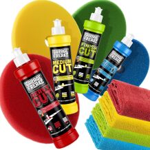 Garage Freaks Politurset - Heavy Cut + Medium Cut + Finish Cut + Protection + passende Pads + Mikrofasertücher