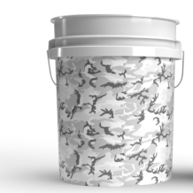 Magic Bucket Wascheimer 5 US Gallonen (ca. 20 Liter) Camouflage Grey