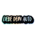 Waschhelden Liebe dein Auto Hologramm Sticker 9,5x3cm