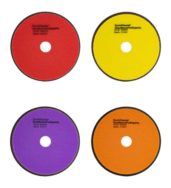 Koch Chemie Polierschwamm 150mm - Rot, Gelb, Violett, Grün, Orange