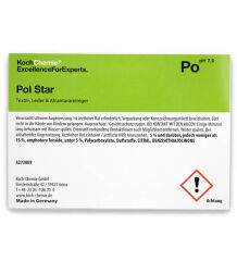 Koch Chemie Etikett für Leerflasche Po Pol Star