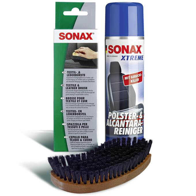 Sonax Xtreme Polster- & Alcantara Reiniger mit Textil- & Lederbürste Set