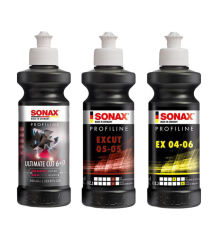 Sonax Profiline 3er Politur Set für Exzenter - 250ml
