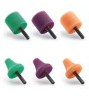 Flex Zylinder-/Kegel- Polierschwamm Set für flexible Welle PXE - Grün, Lila , Orange 6 Stück
