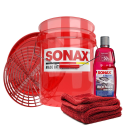 SONAX Eimer Set Rot inkl. Mini Trockentuch