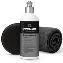 THE FINISHER LeatherLock 500ml + Auftragsschwamm + Mikrofasertuch