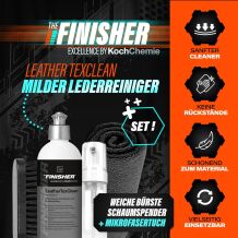 THE FINISHER LeatherTexClean 500ml + Bürste + Schaumspender + Mikrofasertuch